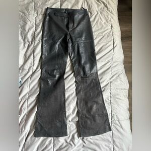 Gucci Dark Leather Trousers